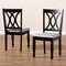 Baxton Studio Reneau Grey Upholstered Espresso Wood 2-Piece Dining Chair Set 162-10528 - alternate 6